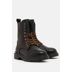 Harley Davidson Thar Siyah Baskılı Deri Erkek Bot