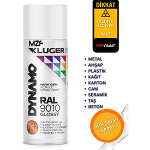 Kluger Sprey Boya Ral 9010 Parlak Beyaz