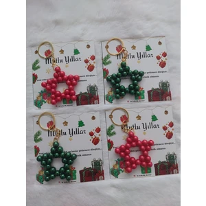 Umut Hediyecilik 6 Adet Yılbaşı Hediyelik Yıldız Anahtarlık Hediyelik