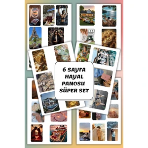 6' Lı Karışık Süper Manifest/hayal/yaratım Panosu Seti -Dream Board Sticker Seti
