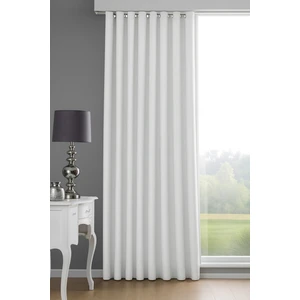 Beyaz Lüks Kornişli Saten Güneşlik Perde