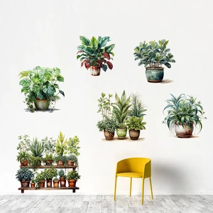 6 Li Sticker Saksılı Çiçek Modelleri