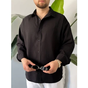 Erkek Modal Kumaş Oversize Düğmeli Modern Gömlek K3008G