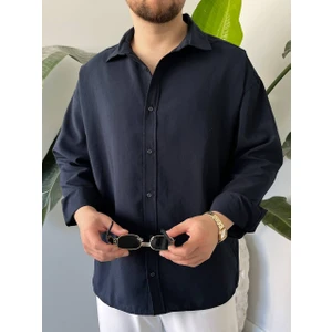 Erkek Modal Kumaş Oversize Düğmeli Modern Gömlek K3008G