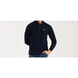 Polo Uzun Kol  Siyah Regular Fit