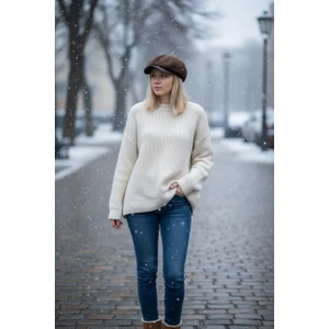 Golden Buffalo Iskoç Kasket 1. Sınıf Yün Kaşe Luxury Collection Ön ve Ense deri detaylı