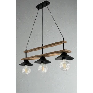 Onur Avize Retro Wintage 3'lü Ahşap Avize