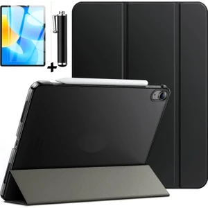 M.TK Moveteck Huawei Matepad 11.5 / Air 11.5 / 11.5s Papermate Tablet Kılıfı Akıllı Smart Uyku Modlu Katlanabilir Arkası Şeffaf Standlı Kılıf + Ekran Koruyucu Cam + Kalem 3'lü Set (2025 Uyumlu Değildir)