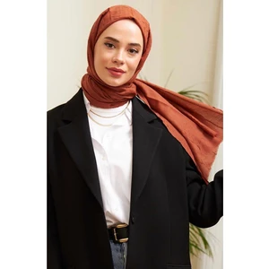 CS İlkim Bambu Kraş Şal Modeli-Kiremit