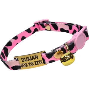 Ayz Markalama Gold Güvenlik Kilitli Kedi Tasması, Isimli Kedi Tasması, Kedi Isimlik, Kedi Künyesi, Safety Click Tasma, Sallanmayan Künye