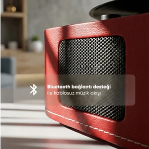 Nostalgia MN-101 Kırmızı USB + RCA + Bluetooth Destekli Müzik Kutusu