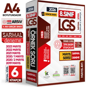 Karakutu Yayınları 2026 8.Sınıf LGS Mayıs Ayı MEB Örnek Soru Tıpkı Basım 6lı Sarmal Deneme Paketi Dijital Çözümlü