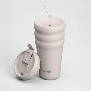 3 Bubble Two-Cap Straw Tumbler Çelik Termos 600 ml Crushed Rock ST-244