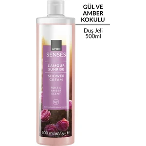 Senses L'amour Sunrise Gül ve Amber Kokulu Krem Duş Jeli 500 ml