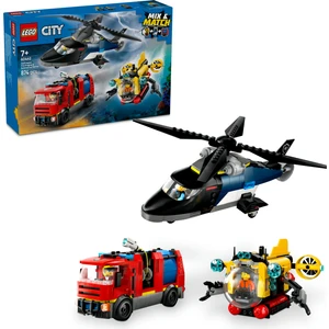LEGO® City Helikopter, İtfaiye Kamyonu ve Denizaltı Karışımı 60462 - 7 Yaş ve Üzeri Çocuklar için Oyuncak Yapım Seti (874 Parça)