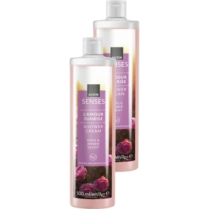 Senses L'amour Sunrise Gül ve Amber Kokulu Krem Duş Jeli 500 ml 2'li