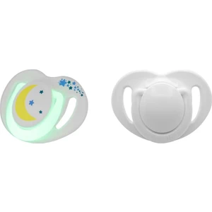 Silikon Ortodontik İkili Emzik Gece - Gündüz / 6 ay +