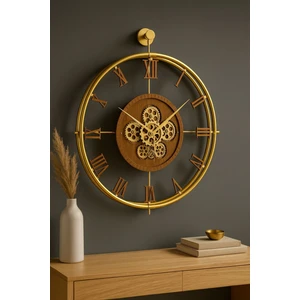 MetaQuartz Aksesuar Ahşap Dönence - Chakra Roma Gold Serisi - Çarklı Duvar Saati