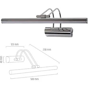 9W 50CM Krom Flüt Aplik Gün Işığı