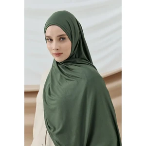 Koyu Haki Renk Penye Şal