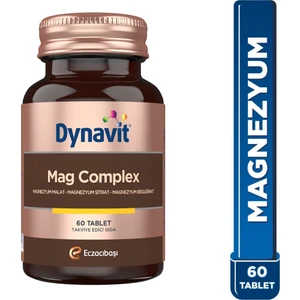 Mag Complex 200mg Magnezyum Kompleks 3lü Form (Malat-Sitrat-Bisglisinat) 60 Tab–Kas & Kemik & Enerji