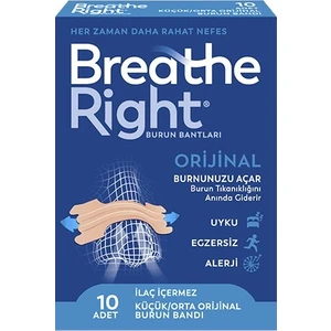 Breathe Right Klasik Normal Boy Burun Bandı 10'lu