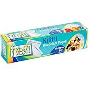 Fresh Up 19 cm x 25 cm Kilitli Buzdolabı Poşeti 10 Adet Yüksek Kalite Kullanım İçin Pratik