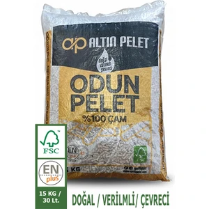Yüksek Isı Değerli A1 Kalite Dumansız %100 Çam Peleti Yakıtı 15 kg