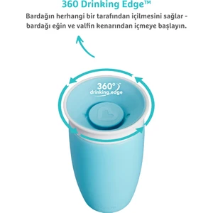 Munchkin Mucize 360° Alıştırma Bardağı, 12AY+, 296 ml Blue