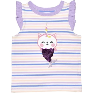 Merkitty Kız Bebek Çift Yönlü Pullu Kısa Kol T-Shirt