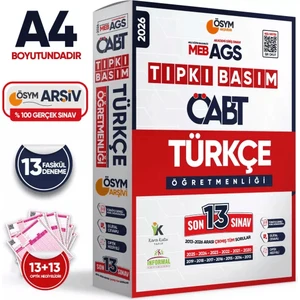 Anamorfik Yayınları 2026 MEB-AGS ÖABT Türkçe Öğretmenliği ÖSYM Tıpkı Basım 13lü Deneme Paketi Dijital Cevaplı