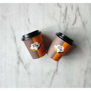 May Cup 8 Oz Kapaklı Karton Bardak Karışık Desen