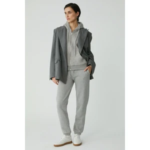 Candace Kadın Pamuklu Içi Polarlı Beli Ve Paçası Lastikli Kordonlu Relaxed Grimelanj Eşofman Altı