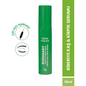 Bade Natural Biberiye Özlü Kaş ve Kirpik Serumu 10 ml – Parfümsüz, Biotin ve Provitamin B5 ile Güçlendirici Etki, Dermatolojik Onaylı