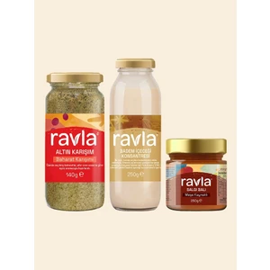 3'lü Ürün - Badem İçeceği Konsantresi - 250g/ Salgı Balı (Meşe Kaynaklı) - 250g / Altın Karışım - 140g