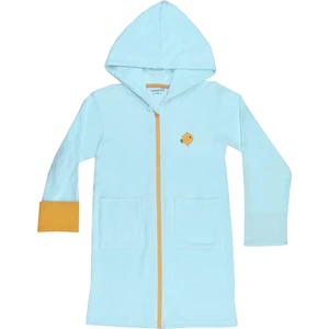 Mavi Fermuarlı Çocuk Bornoz