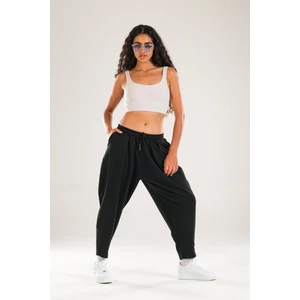 Pileli Siyah Jogger Pantolon COC2094