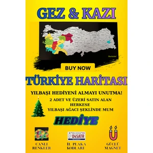 Gez Kazı Magnet Türkiye Haritası - Kazınabilir Harita - Gezkazı - Türkiye Haritası - Magnet - Harita