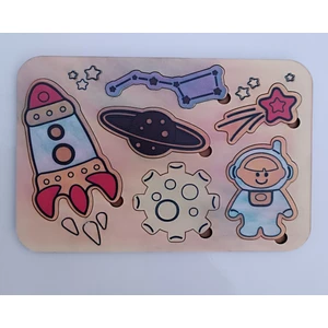 Ay Işığı Store 🌟 Ahşap Uzay Temalı Yapboz – Eğitici & Eğlenceli 🌟