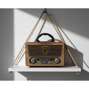 Halatlı Duvar Rafı Beyaz