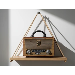 Halatlı Duvar Rafı Renkli 14CM x 40CM