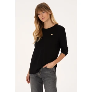 U.S. Polo Assn. Kadın Siyah Basic Kazak 50315449-VR046