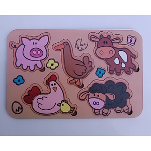Ay Işığı Store 🐮🐷 Çiftlik Hayvanları Temalı Ahşap Puzzle 🐔🐑