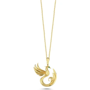 Anka Kuşu Altın Kaplama Kolye ANK12