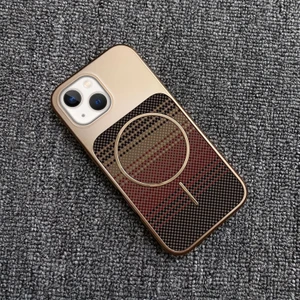 Apple iPhone 14 Plus Uyumlu Kılıf Zebana Vionix M-Safe Silikon Kılıf Kahverengi