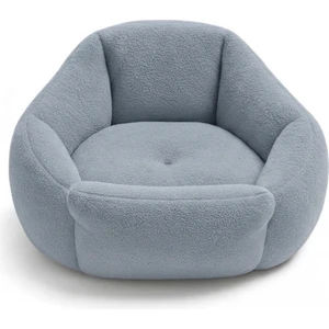 Gökcan Home Kedi Yatağı ve Köpek Yatağı, Yumuşak Dokulu, Yıkanabilir Peluş 45 cm (Gri)