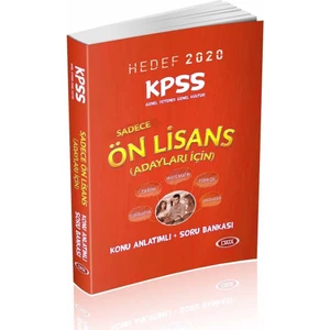 Data Yayınları 2020 KPSS Ön Lisans Adaylar İçin Konu Anlatımlı Soru Bankası