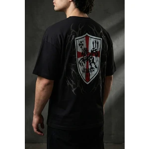 Dark Knight - %100 Pamuk Siyah Oversize Tshirt