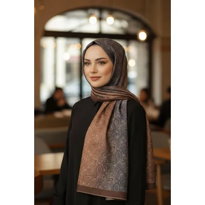 Paisley Desen Bronz Kahve Soft Pamuk Şal