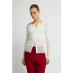 Adl Ajurlu Triko Bluz Kemik 11545442000